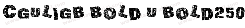 CGuLiGB Bold U Bold250字体转换